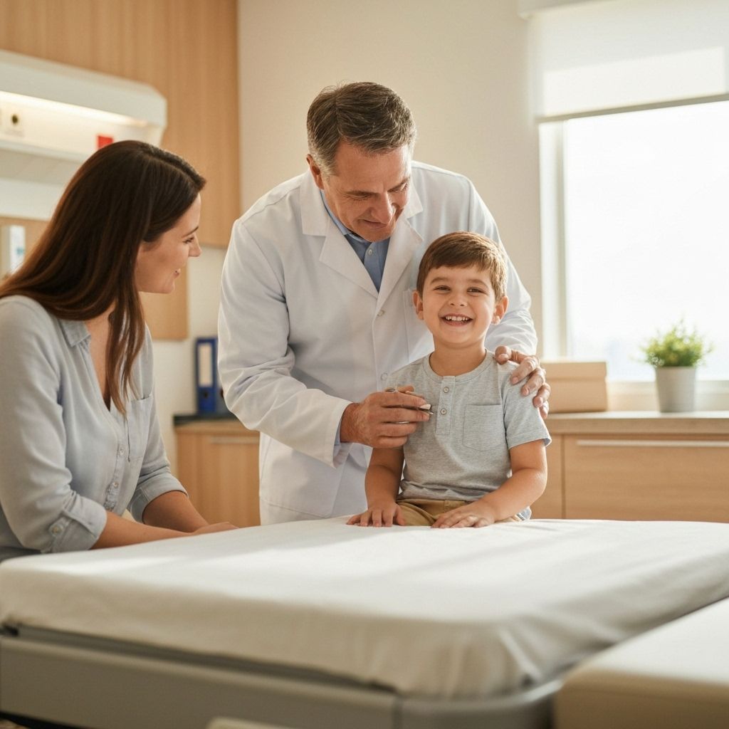 Paediatric Care - Dr. Pallav Chaubey examining young patient